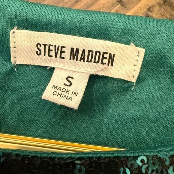 NWOT Steve Madden Teal Sequin Dress - Picture 5 of 5